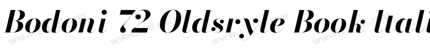 Bodoni 72 Oldsryle Book ltalic字体转换